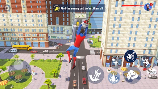 Gameplay-Screenshot 1 von Spider Fighting: Hero Game - Action-Spiel
